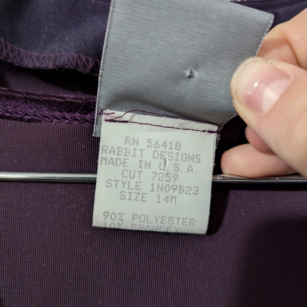 Rabbit Rabbit Rabbit Deep Purple Velvet Maxi Dress with Jacket - Picture 7 of 9